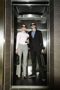 People in an elevator