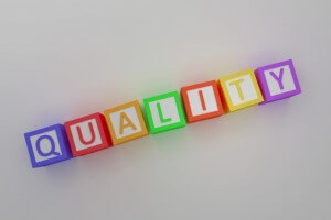 Quality spelled out in building blocks